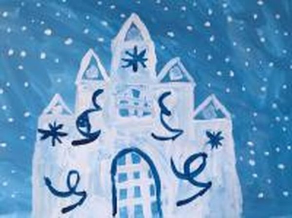 Рисунки дворец снежной королевы