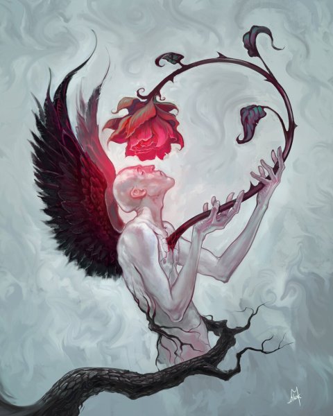 Рисунки дьявол и ангел