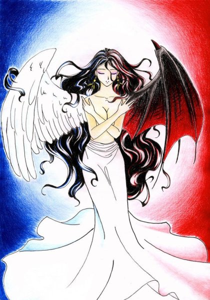 Рисунки дьявол с ангелом