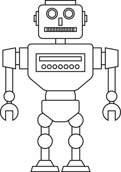 Рисунок робота для раскрашивания
