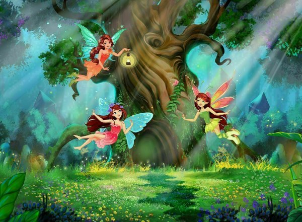Сказочный лес с феями