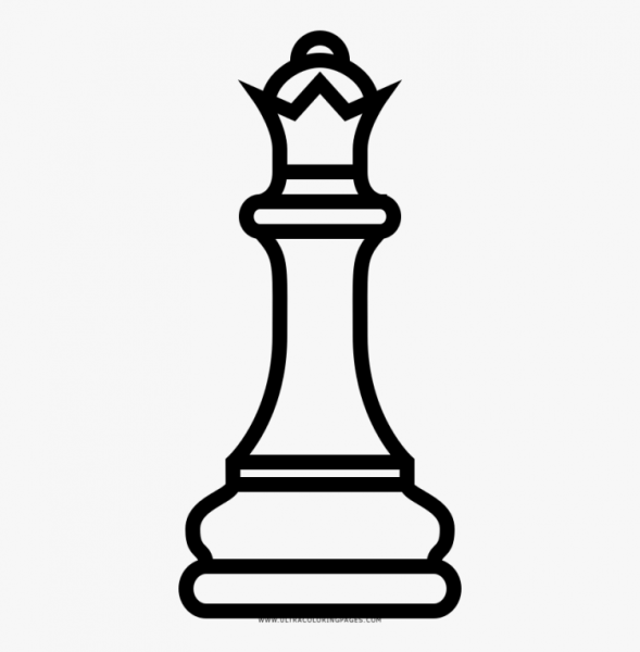Шахматная фигура ферзь схематично