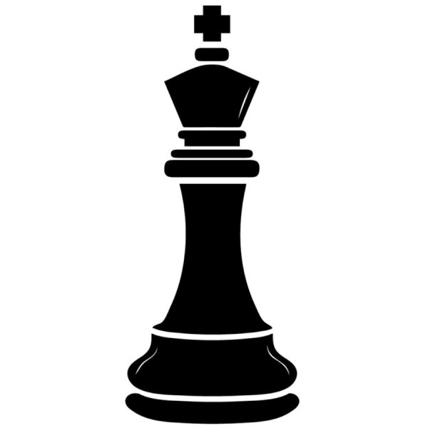 Шахматная фигура ферзь на прозрачном фоне