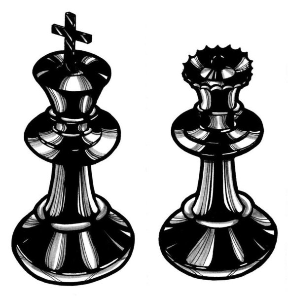 Шахматные фигуры Король и ферзь