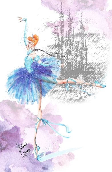 Золушка из балета Прокофьева рисунок