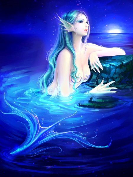 Фэнтези богиня воды Русалка