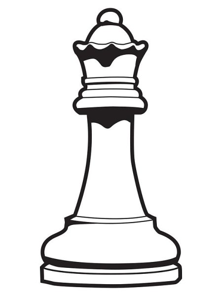 Шахматная фигура ферзь раскраска