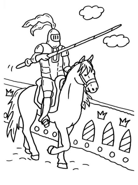 Рисунки фигура воина на коне