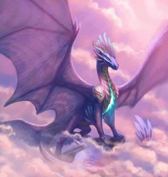 Рисунки фиолетовый дракон