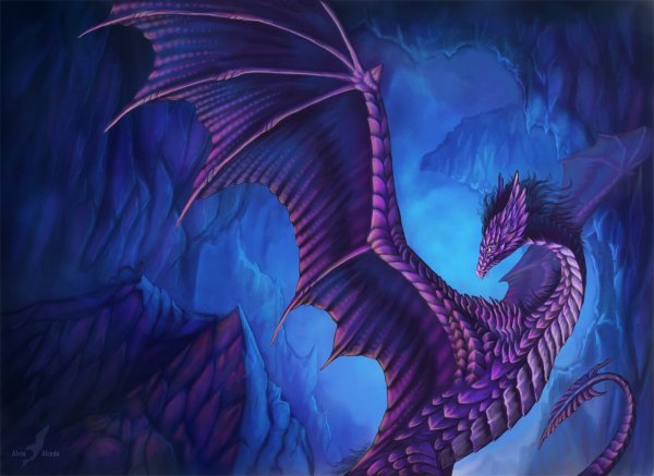Фиолетовый дракон виверна
