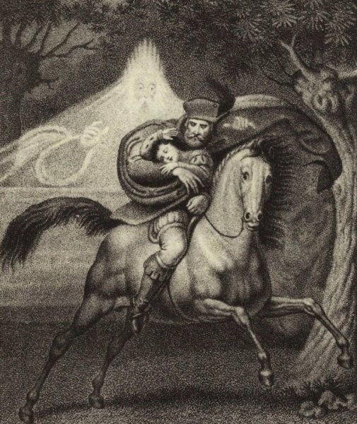 Рисунок к балладе Шуберта Лесной царь