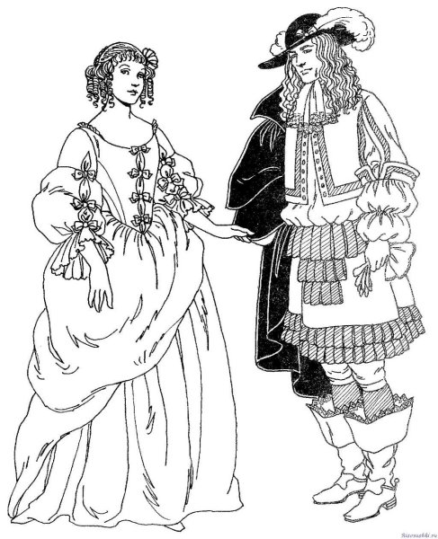 Костюм Западной Европы 17 века костюм короля