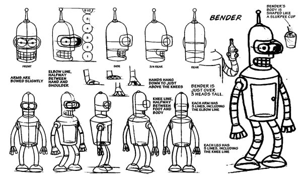 Робот Бендер чертежи
