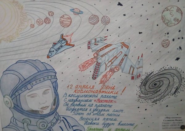 Плакат на тему космос