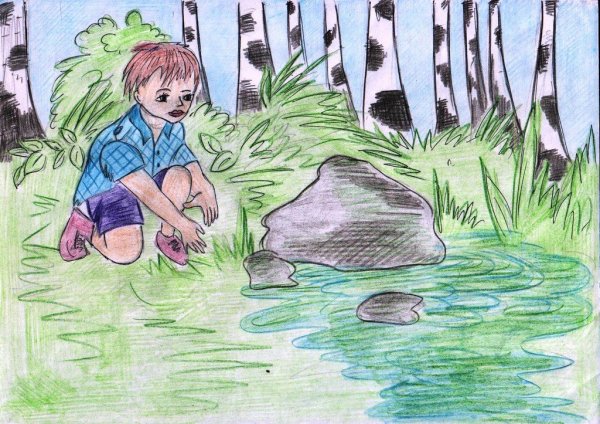 Горячий камень Гайдар рисунок к рассказу