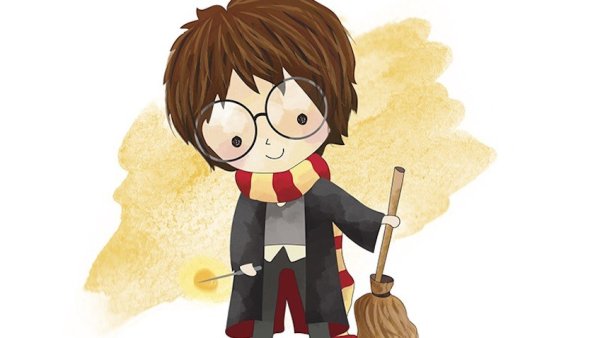 Рисунок мультяшного Гарри Поттера
