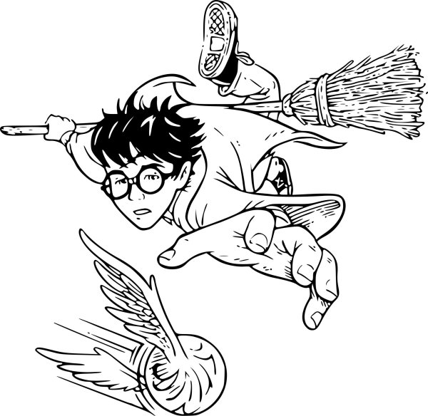 Гарри Поттер картинки для срисовки квиддич