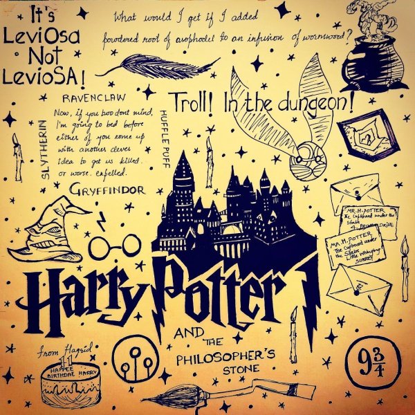 Иллюстрации в стиле Гарри Поттер
