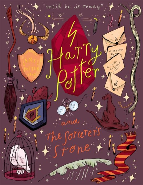 Новогодний плакат в стиле Гарри Поттера