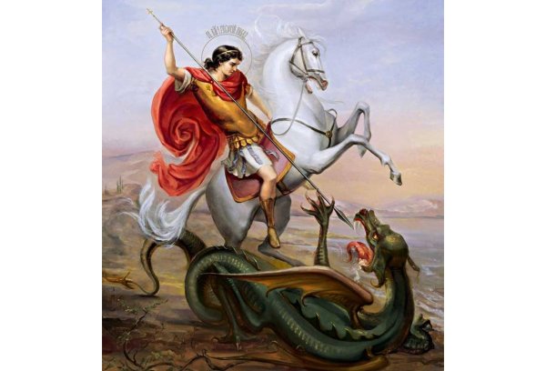 Картина Георгий Победоносец убивает змея