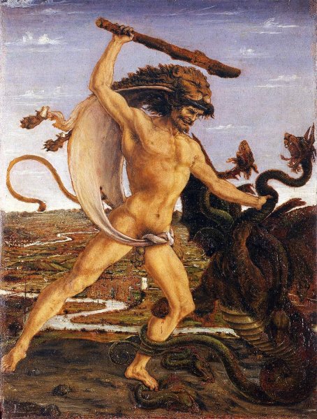Антонио дель Поллайоло. «Геракл и гидра», 1475