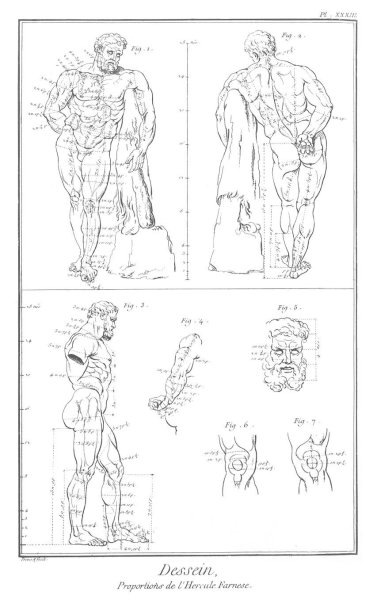 Геракл фигура Академический рисунок