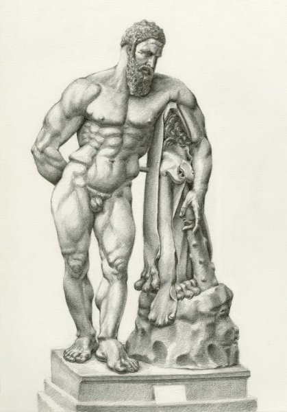 Геракл Фарнезе Академический рисунок