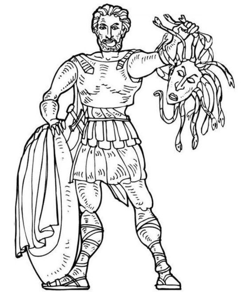 Иллюстрация к мифу Храбрый Персей 3 класс