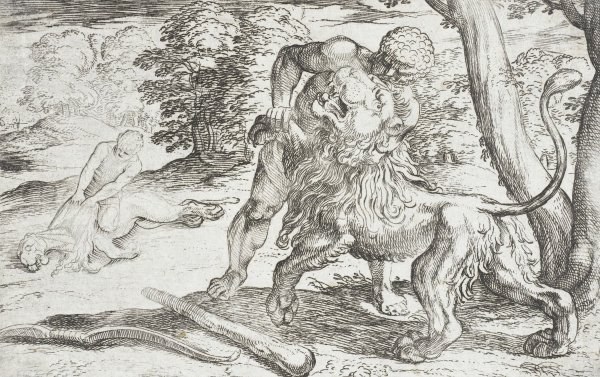 Геракл и немейский Лев иллюстрации