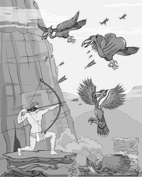 Рисунки геракл и птицы