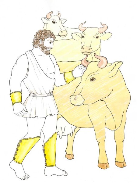 Коровы Гериона иллюстрации