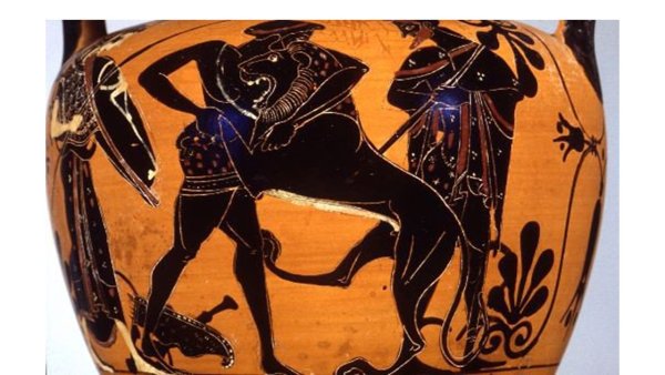 Вазопись древней Греции Лев