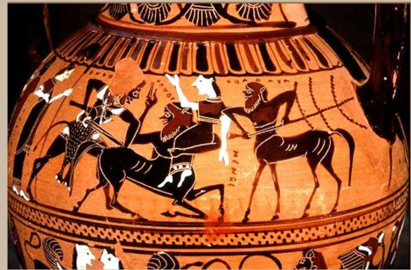 Вазопись древней Греции Кентавр