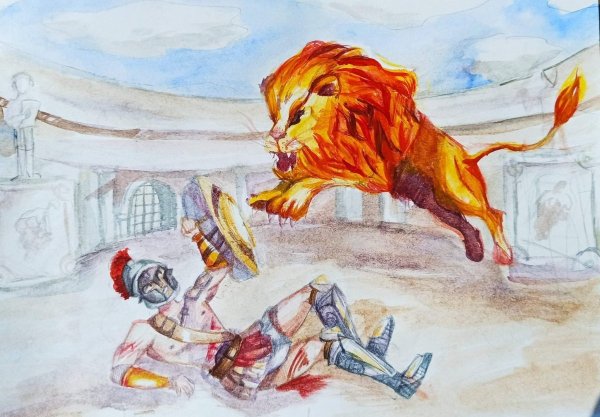 Подвиг Геракла сражение со львом