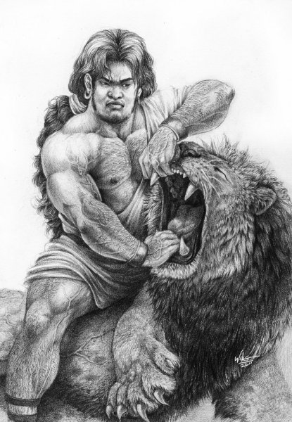 Геракл раздирающий пасть Льва