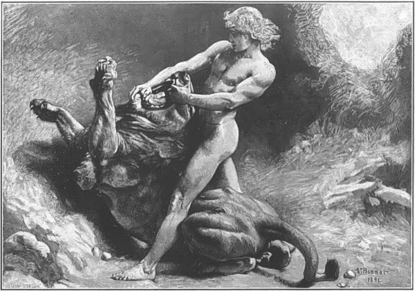 Картина Геракл и немейский Лев