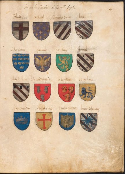 Герб рыцарей средневековья Артура