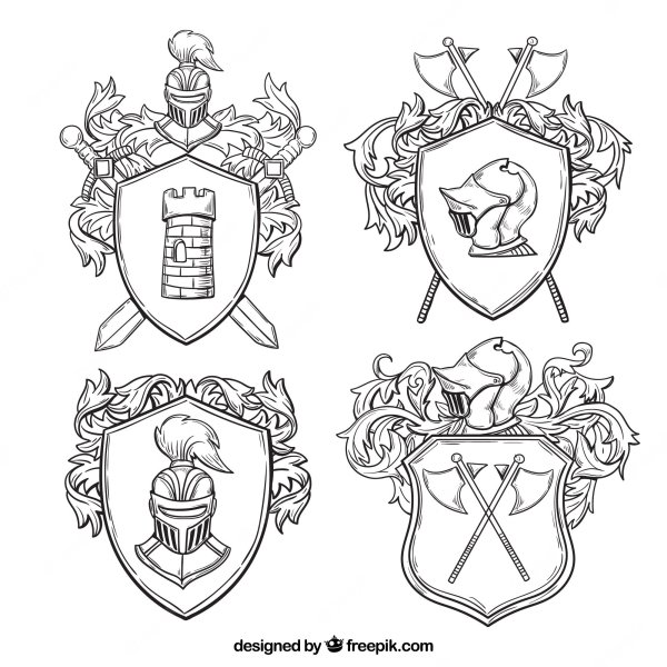 Фамильный Рыцарский герб средневековья