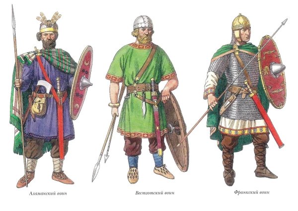 Рисунки германский воин в древности