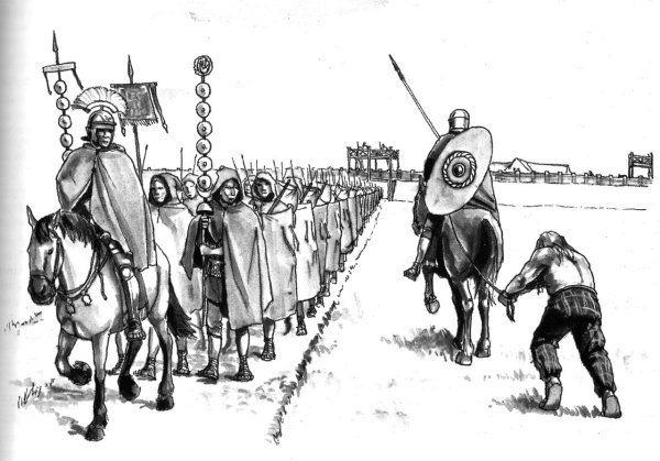 Карикатура на Украину с легионерами Рима