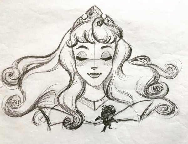Картинки для срисовки принцессы Диснея