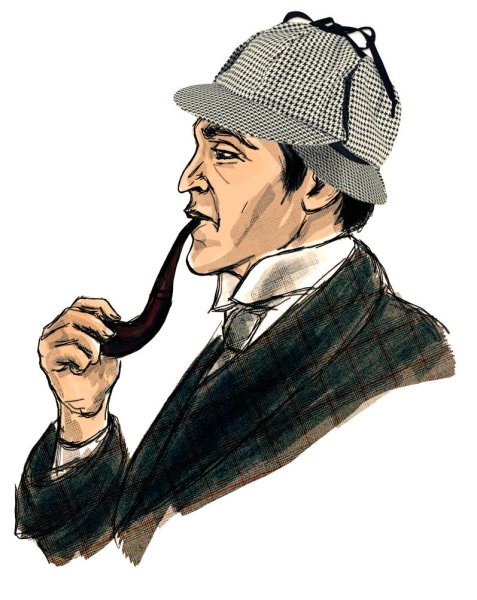 Артур Конан Дойл Шерлок Холмс портрет