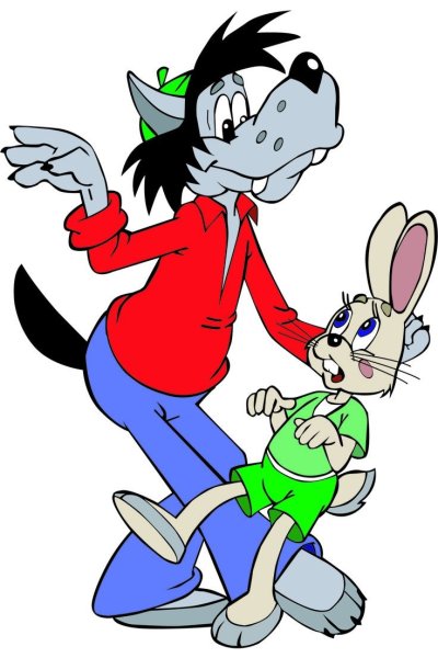 Волк и заяц из мультфильма ну погоди