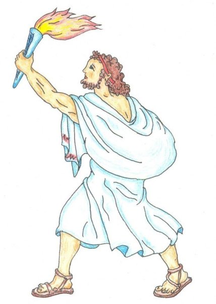 Древний Грек рисунок Олимпиец