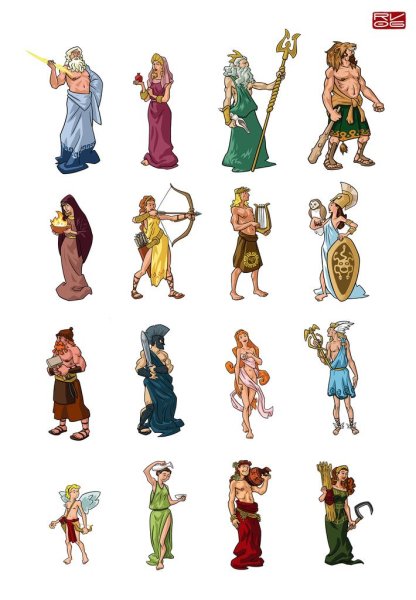 Боги Олимпа древней Греции для детей