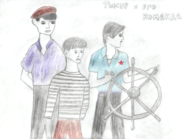 Иллюстрация к рассказу Гайдара Тимур и его команда 3 класс