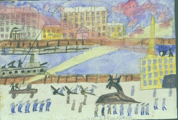 Блокада Ленинграда Сталинградская битва рисунок