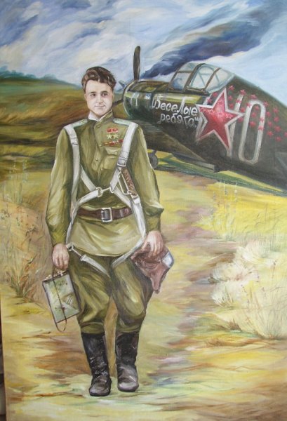 Рисунок героя советского Союза летчицы