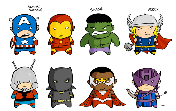 Рисунки супергероев