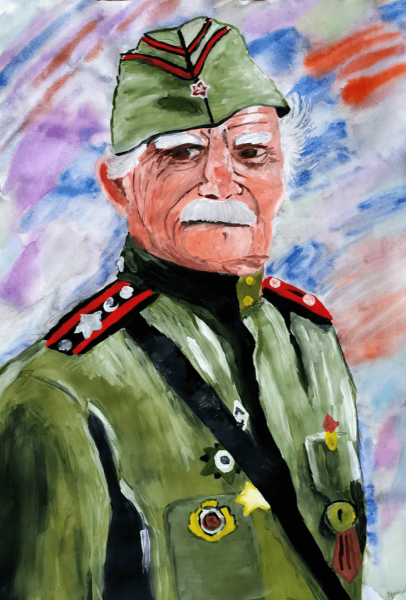 Портрет ветерана нарисовать